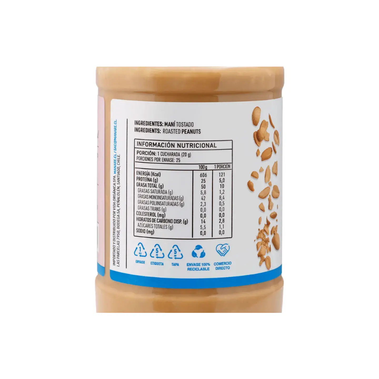Mantequilla de Maní crocante 500 gr  2