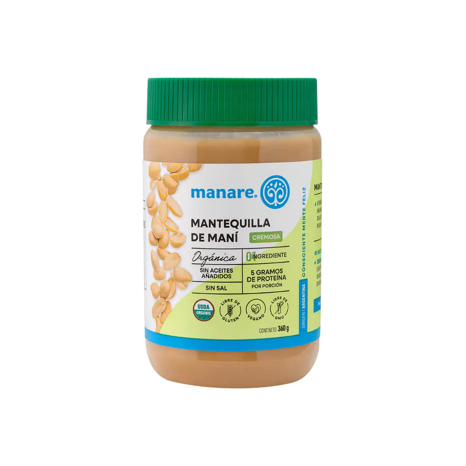 Mantequilla de Maní organica 360 gr  1