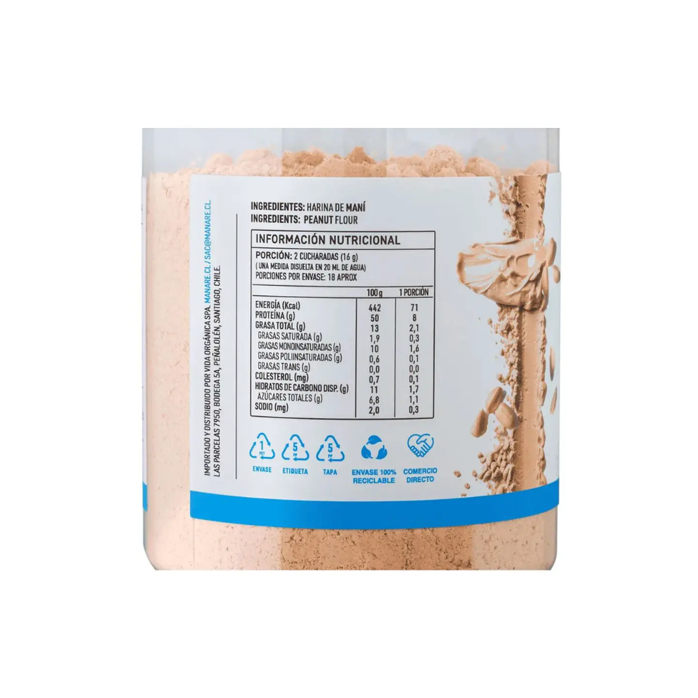 Mantequilla de Maní  polvo 300 gr  2