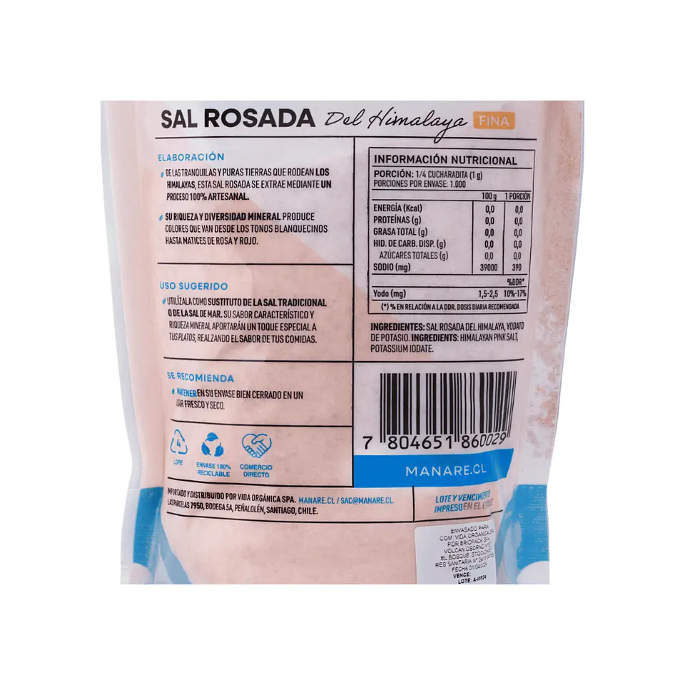 Sal rosada Himalaya Fina Kilo  3