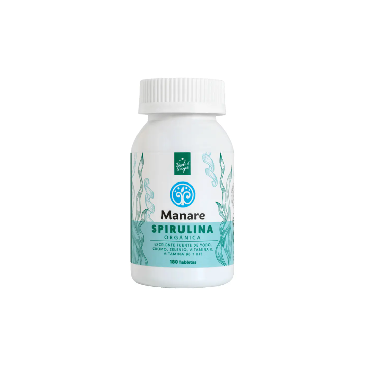 Spirulina organica tabletas 180 tabletas manare 1
