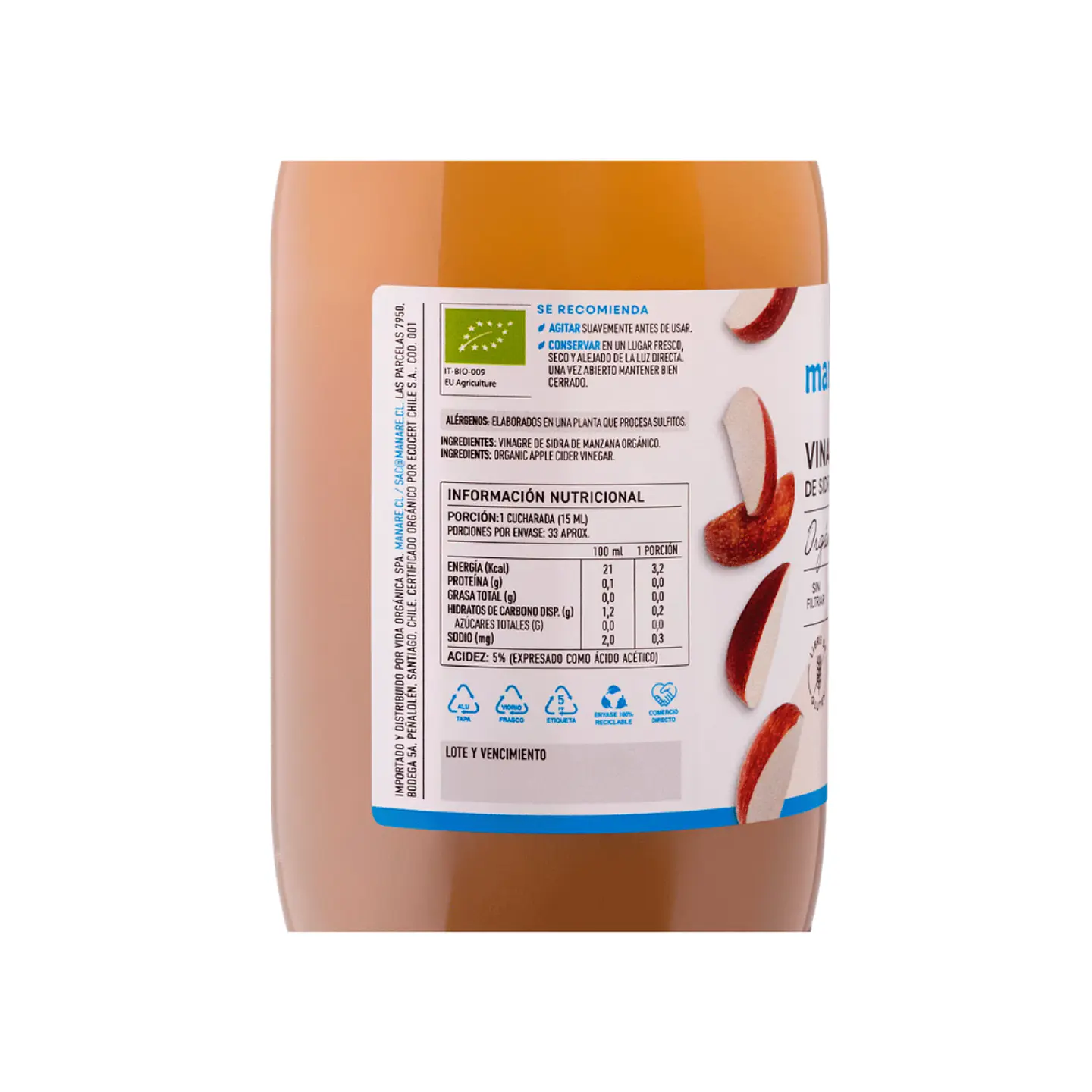 Vinagre de Manzana Organico 500 cc  2