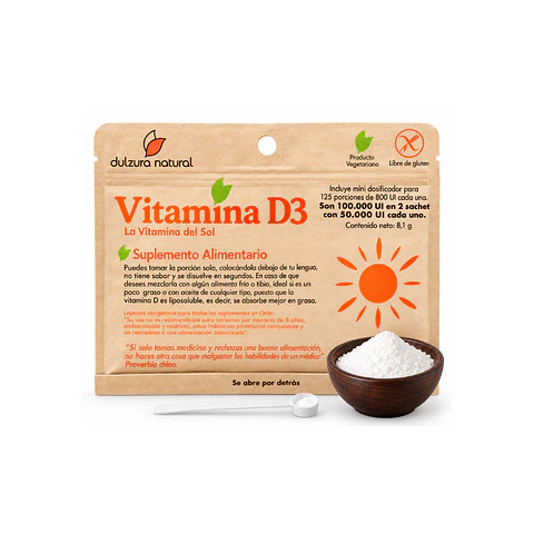 Vitamina D3 (vegetariana) 125 porc Dulzura Natural