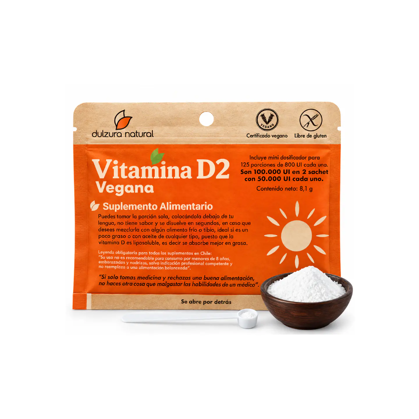 Vitamina D2 125 porc Dulzura Natural 1