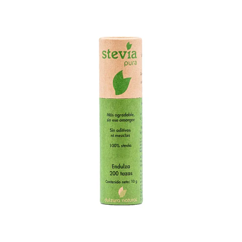 Stevia pura 10 gr tubo 200 tazas 