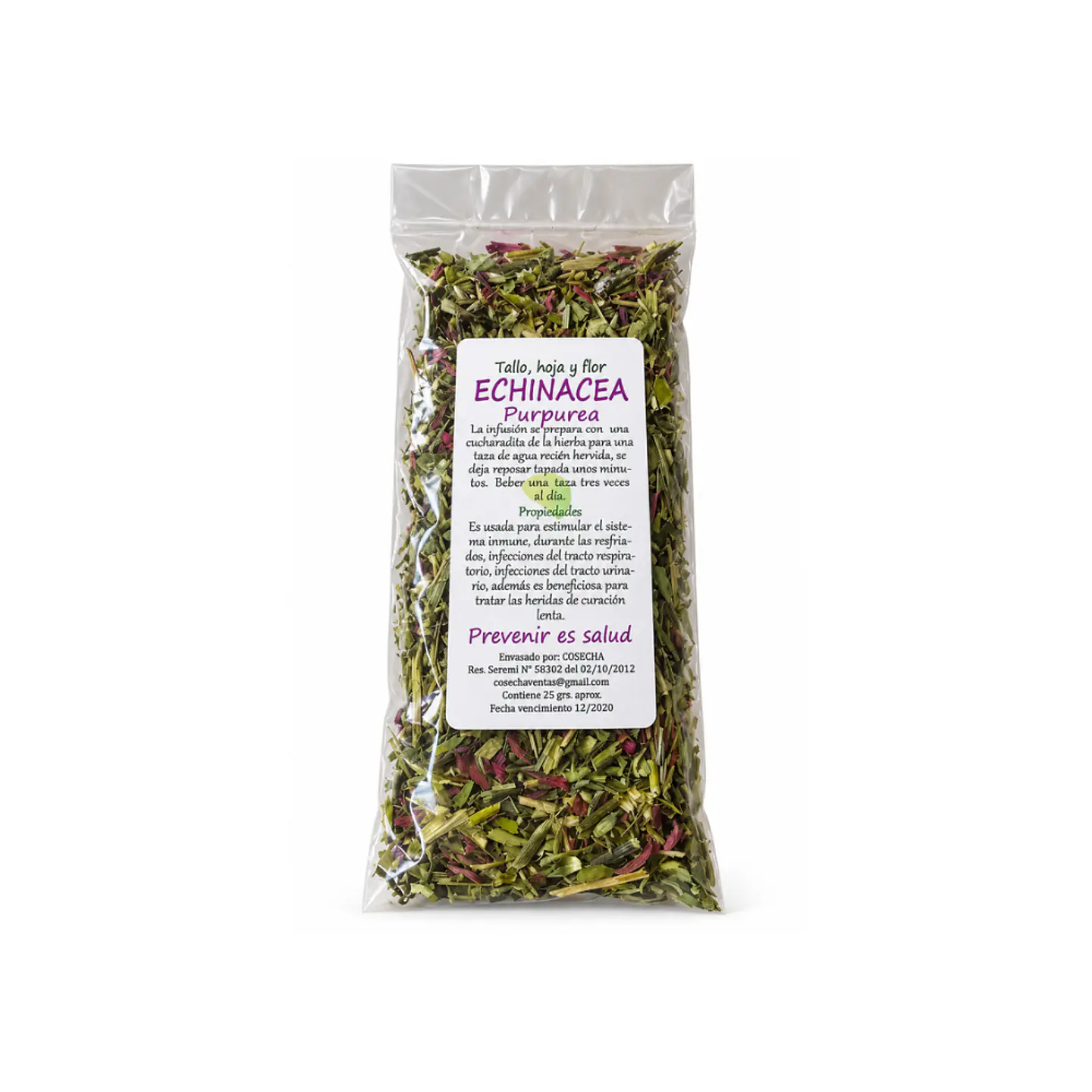 Echinacea, tallo hojas y flores 25 g. cosecha 1