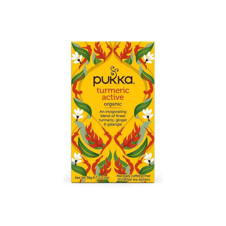 Te  turmeric active organic PUKKA 20 bolsas 1