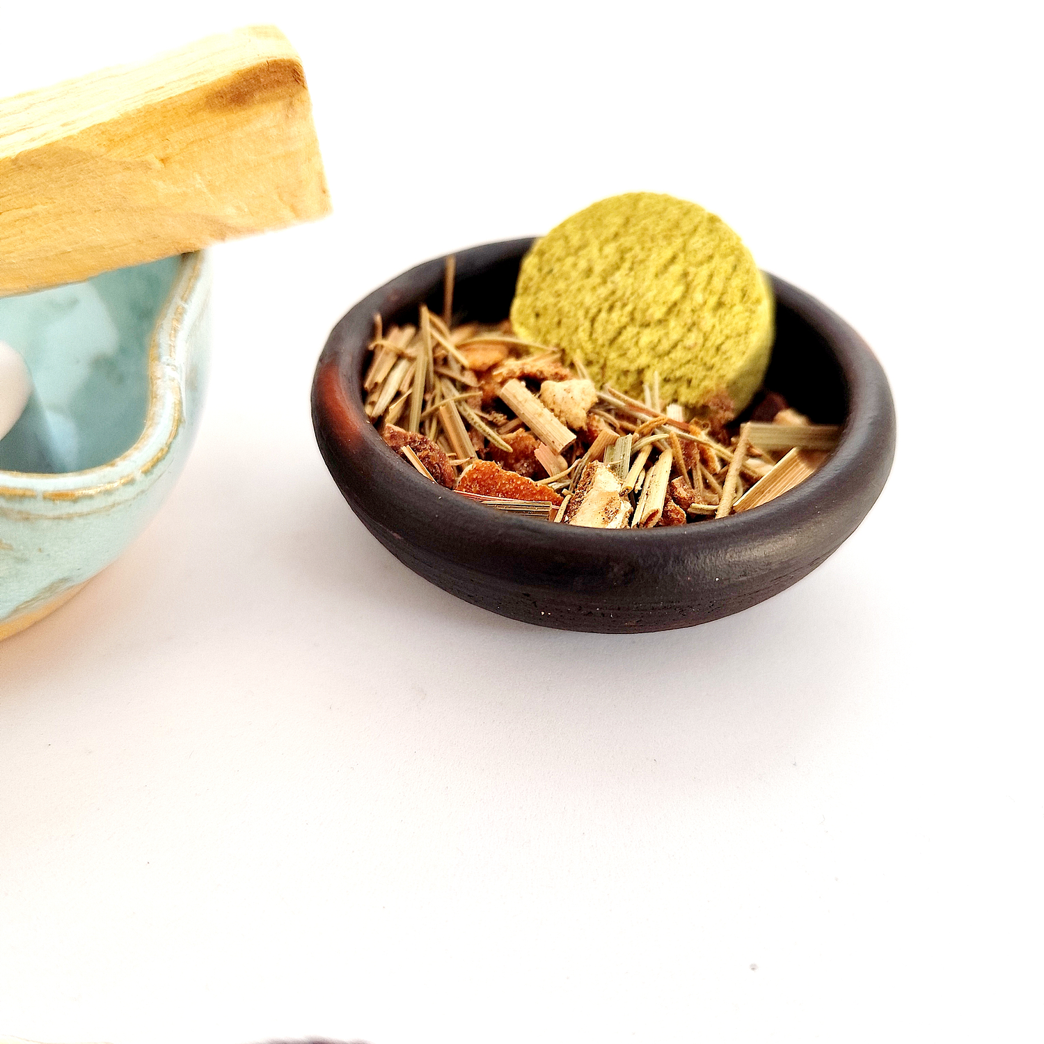 Sahumador de greda café 7