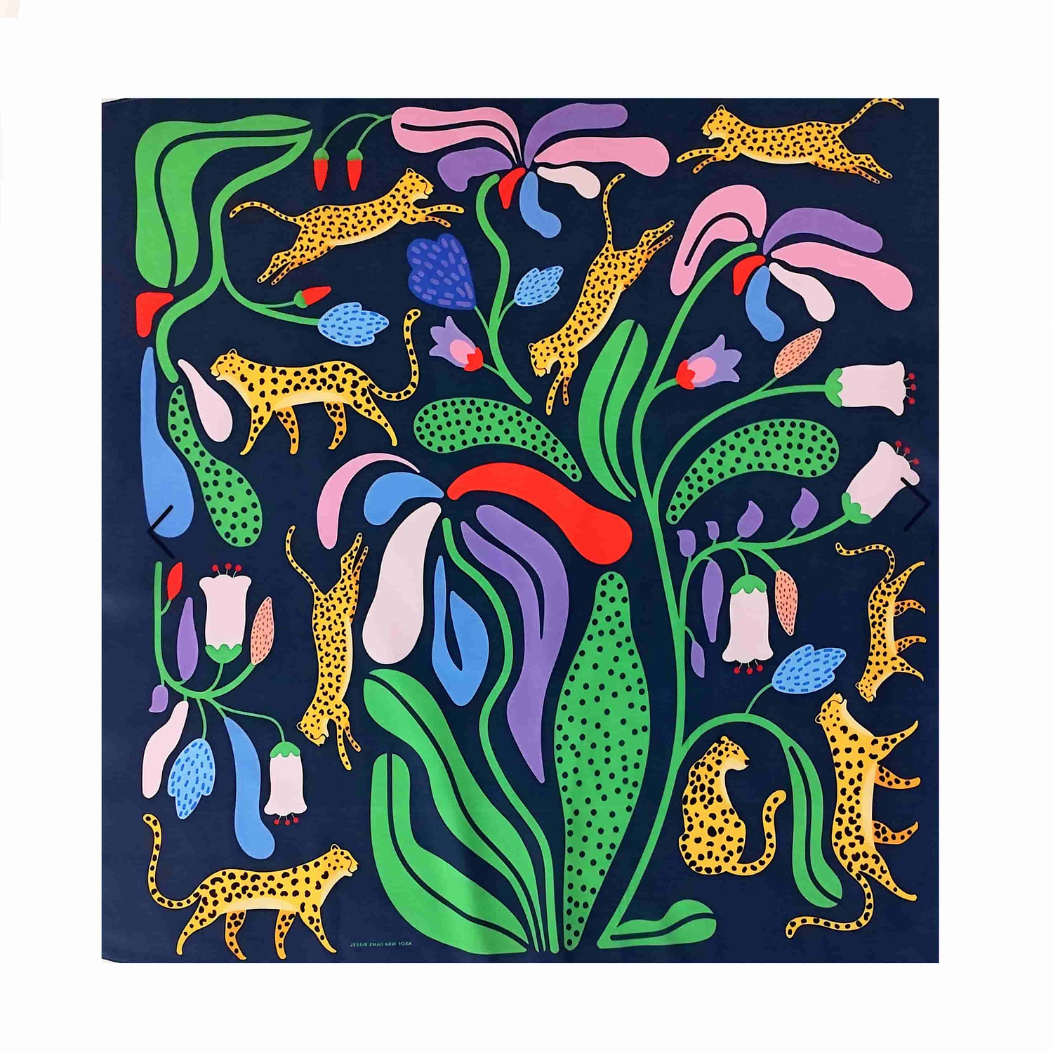 Pañoleta de Seda Jaguar 70x70 – Buen Karma 6