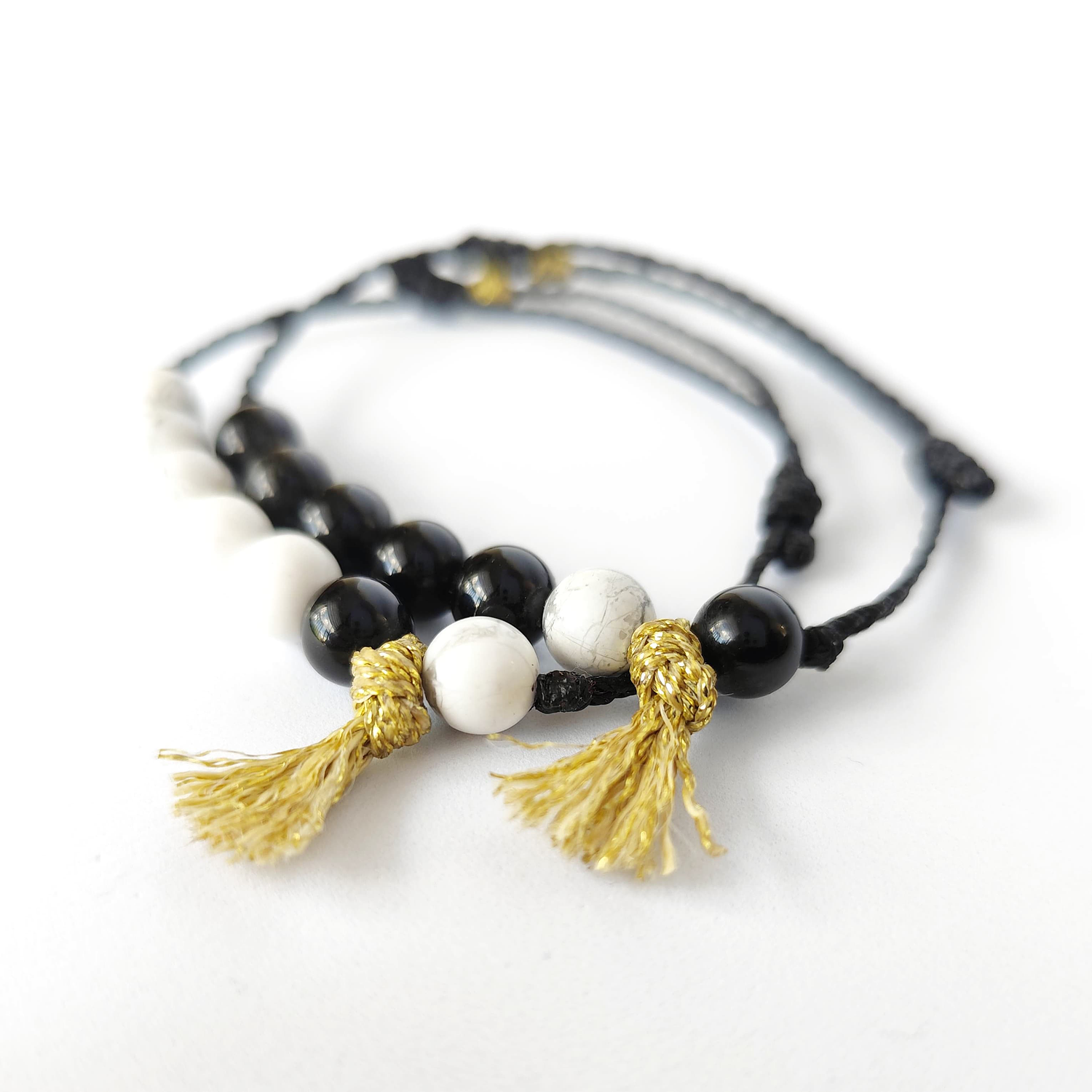 Set 2 Pulseras Amuleto Ying Yang – Equilibrio y Amor – Topacio Macramé 2