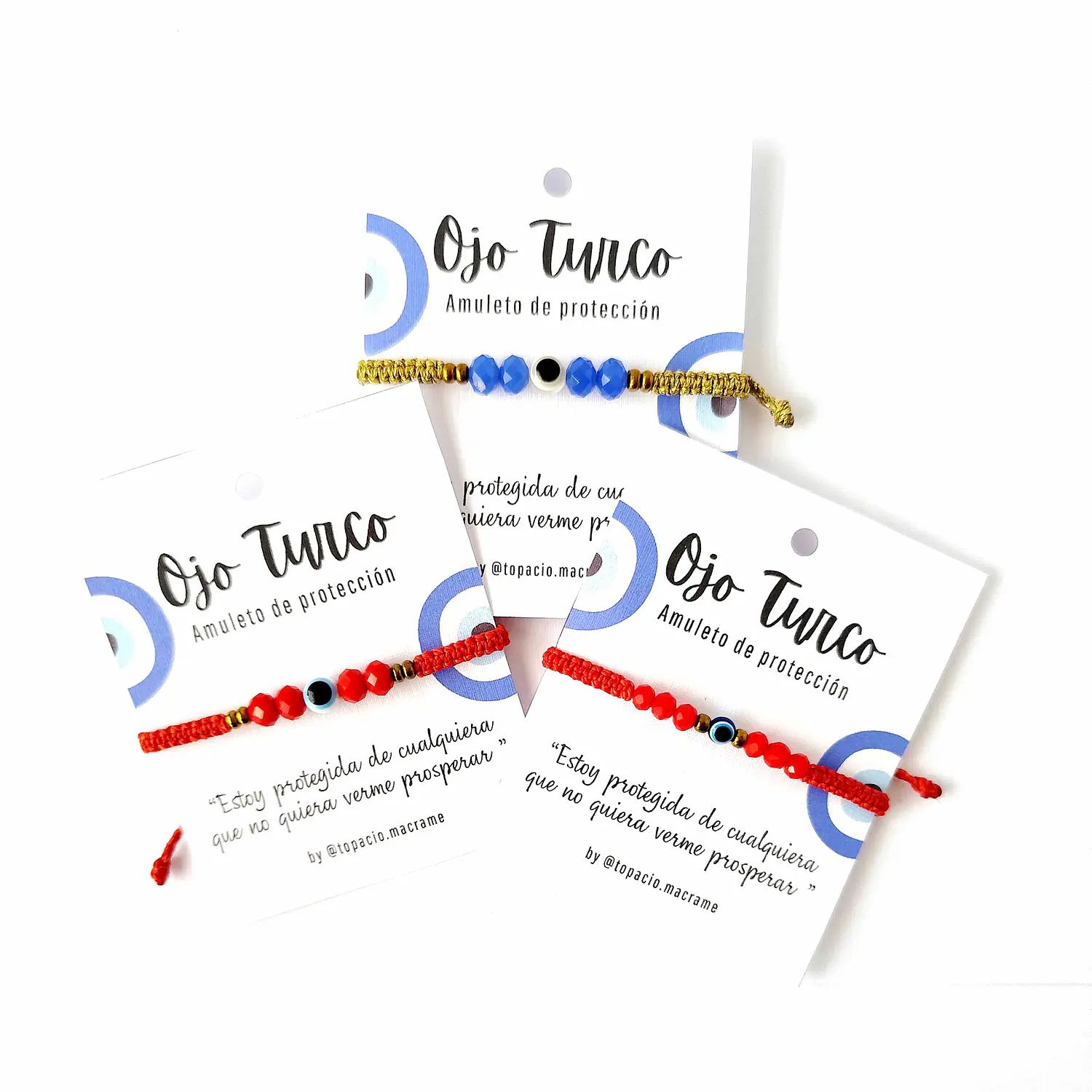 Pulsera Amuleto Ojo Turco – Protección – Topacio Macramé 6