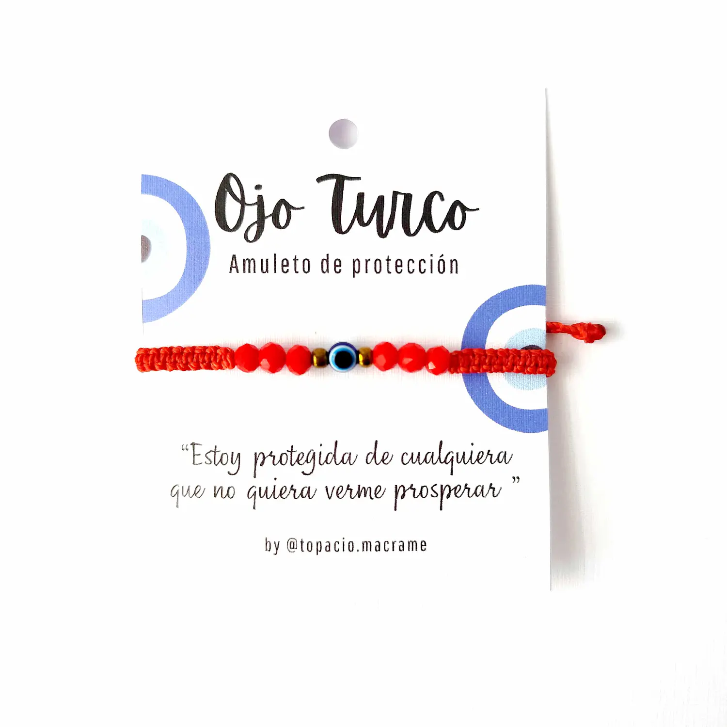 Pulsera Amuleto Ojo Turco – Protección – Topacio Macramé 2