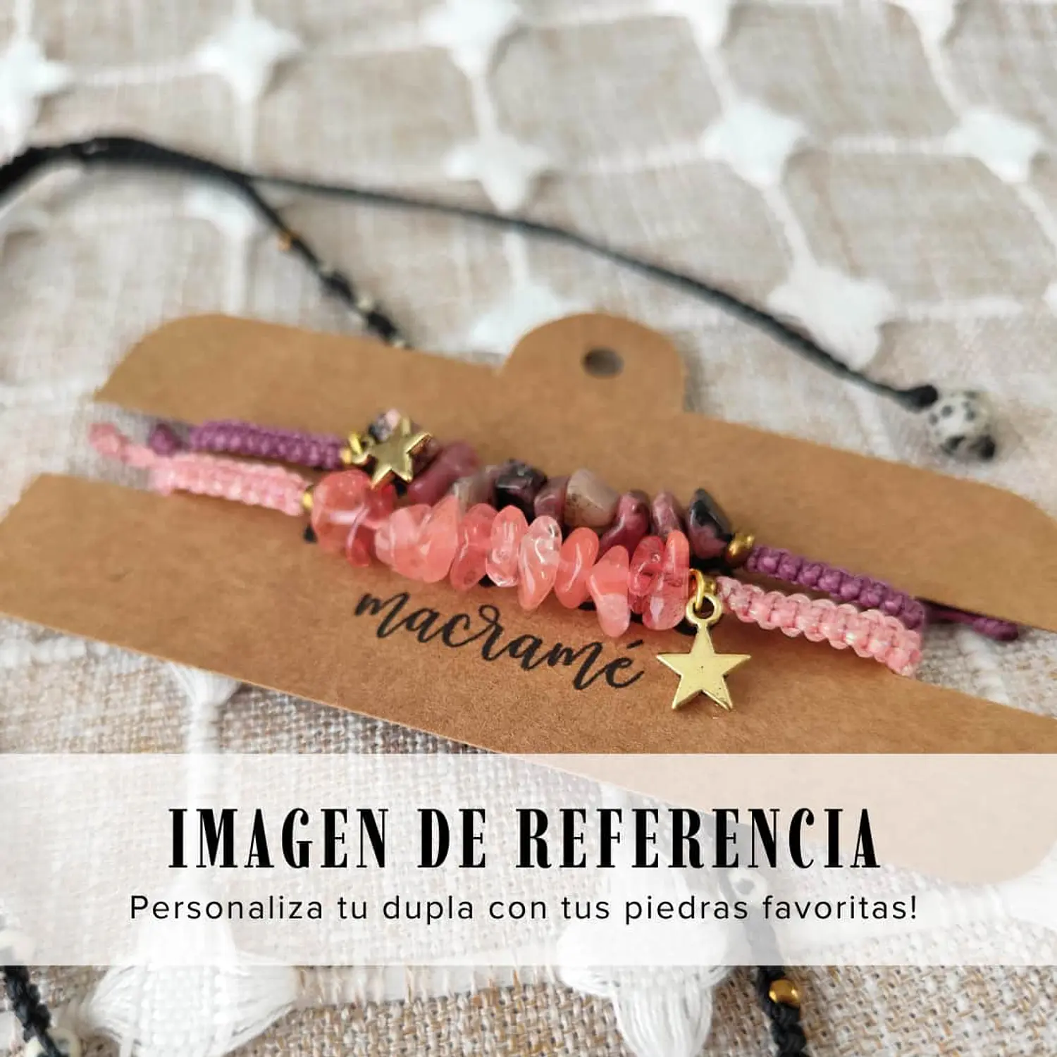 Pulsera Personalizada - Topacio Macramé 2