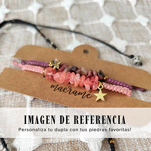 Pulsera Personalizada - Topacio Macramé