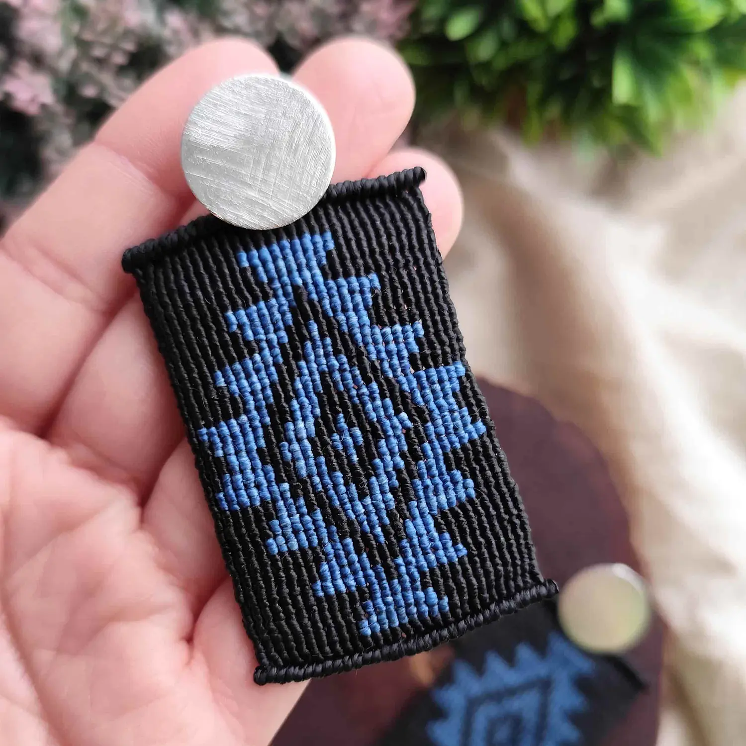 Aros Wangülen Mapuche – Topacio Macramé 1