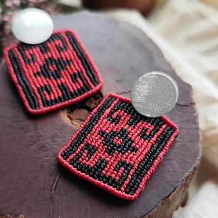 Aros Cruz Andina – Topacio Macramé