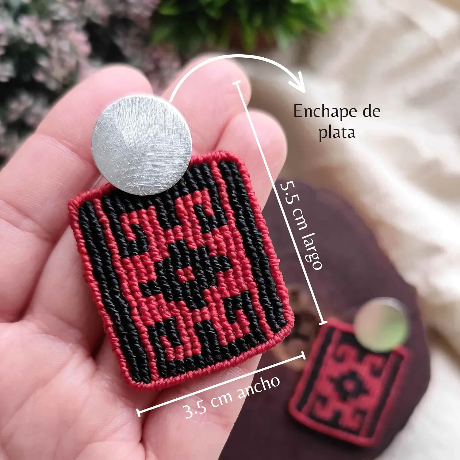 Aros Cruz Andina – Topacio Macramé 4