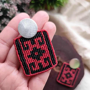 Aros Cruz Andina – Topacio Macramé