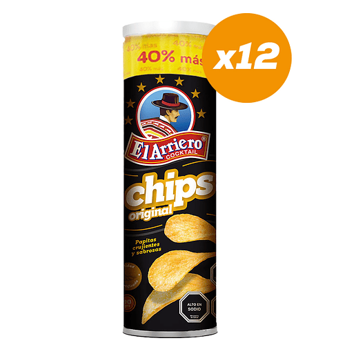 12 un de Papas Chips Original 160gr