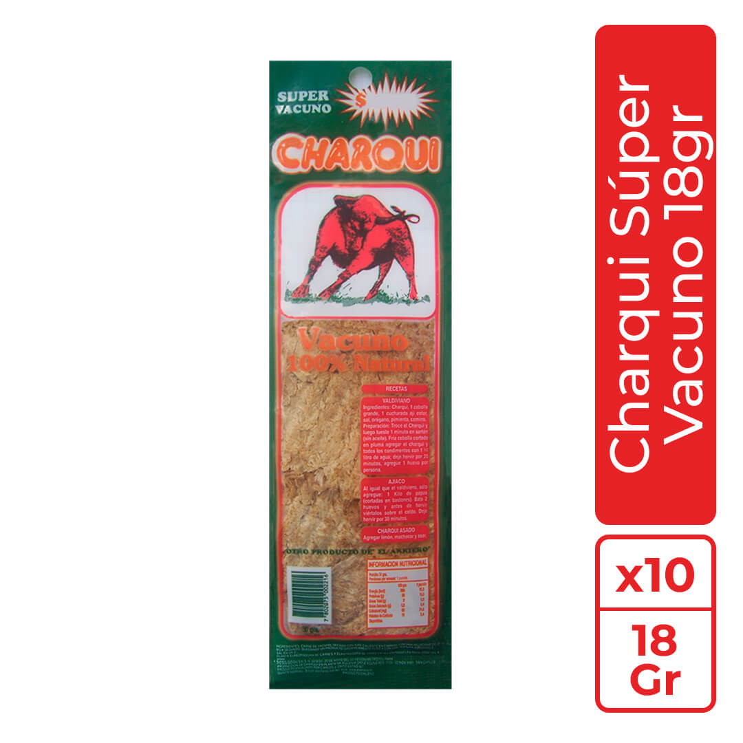 Charqui Super Vacuno 18gr c/u