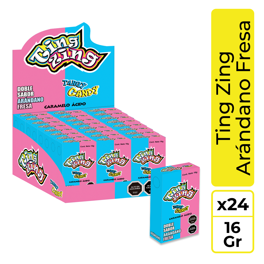 Ting Zing Caramelo ácido Arándano Fresa
