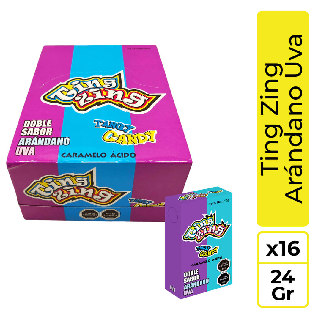 Ting Zing Caramelo ácido Arándano Uva