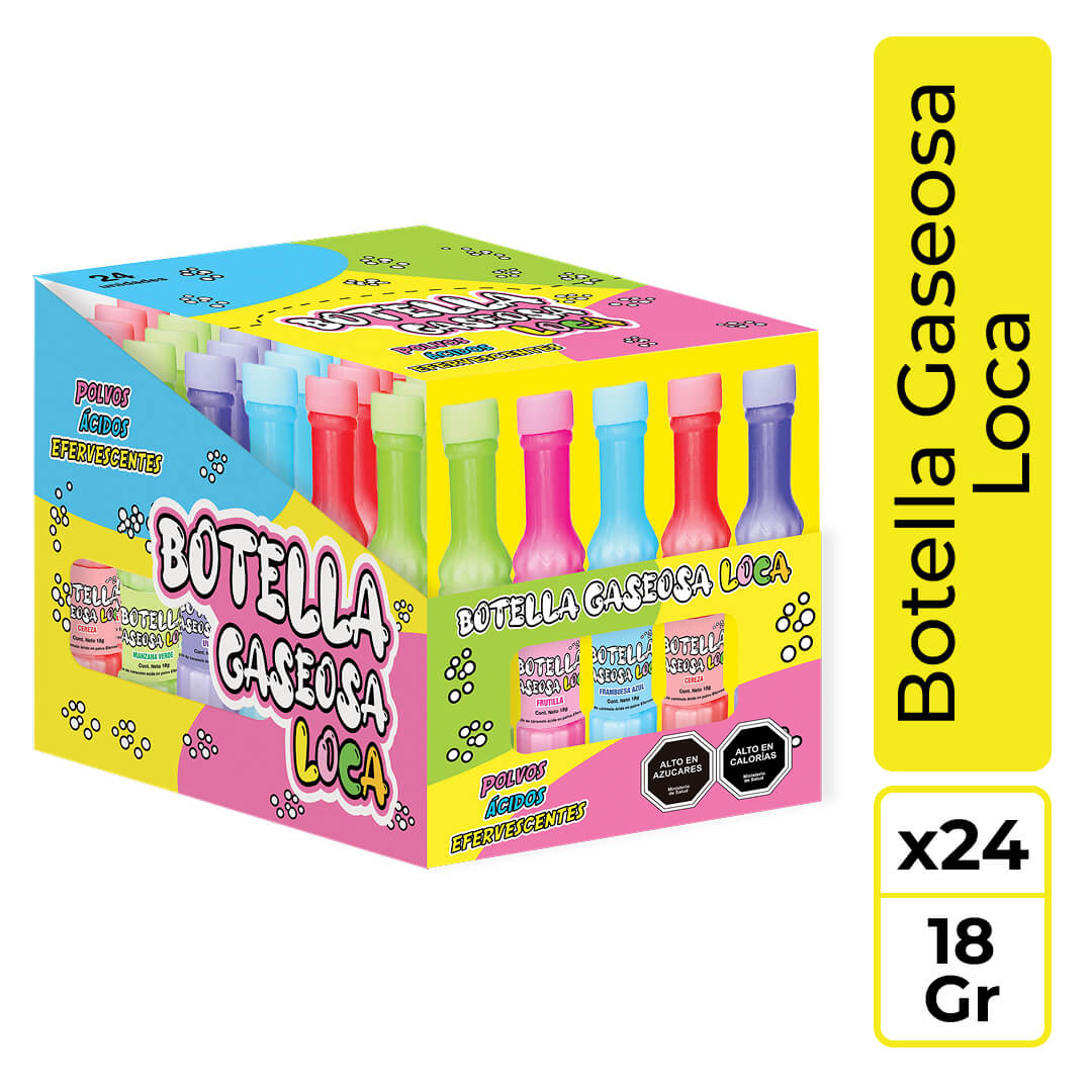 Botella gaseosa loca - Polvo de dulce ácido