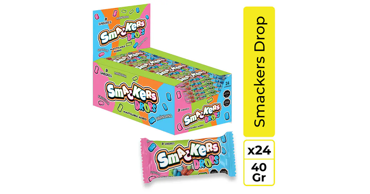 Smackers Drop Masticable ácido