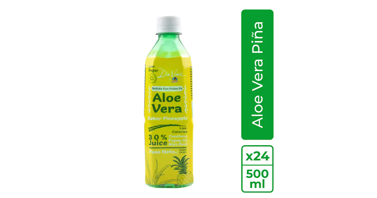 Caja de Aloe vera Piña de 500ml El Arriero