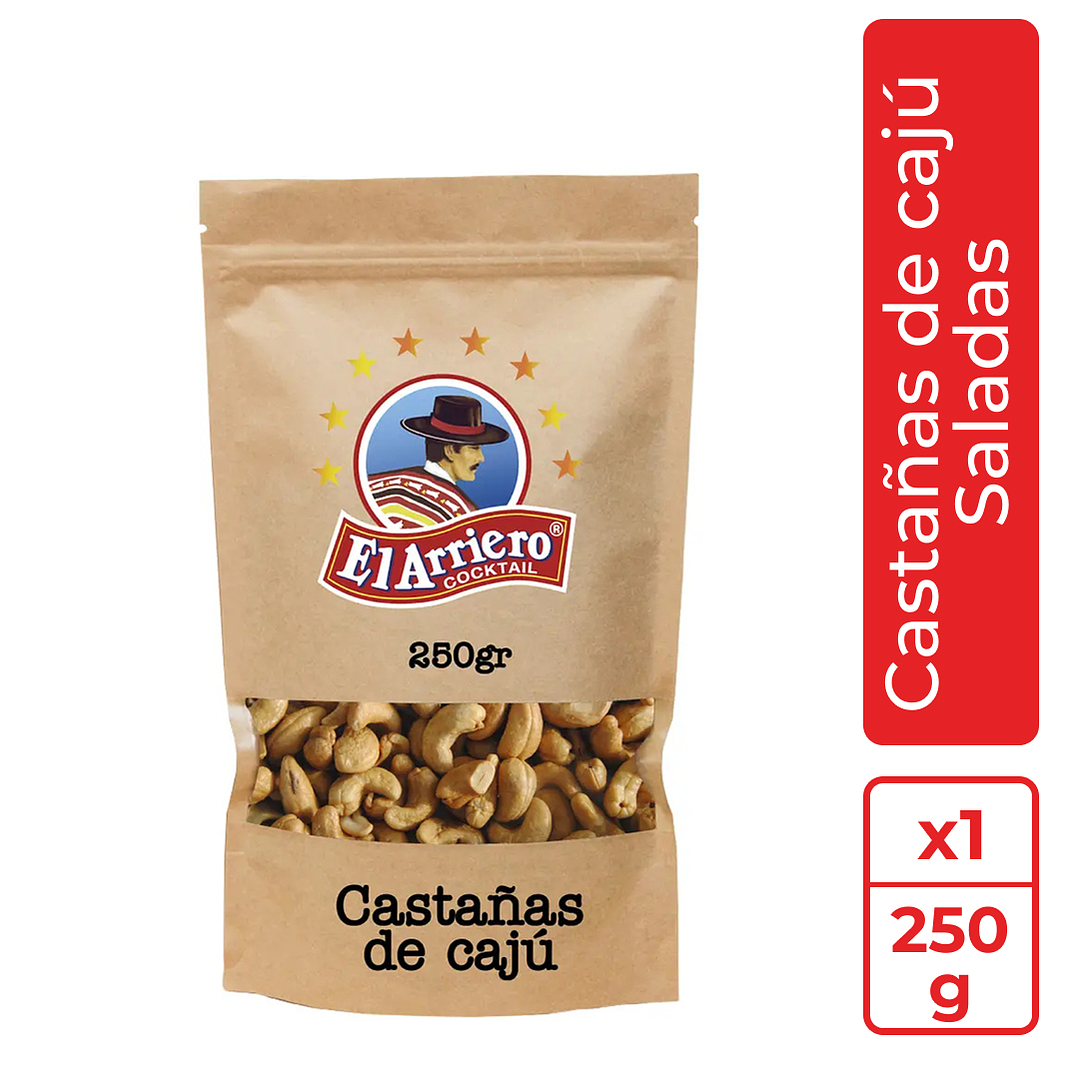 CASTAÑAS DE CAJÚ SALADA FORMATO A GRANEL 250 GR. 1