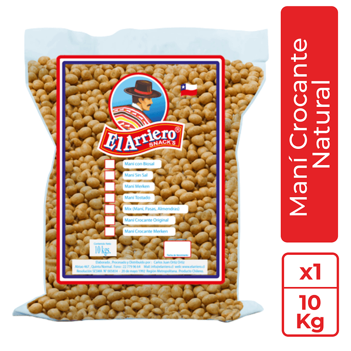 10 kilos de Maní Crocante El Arriero 1