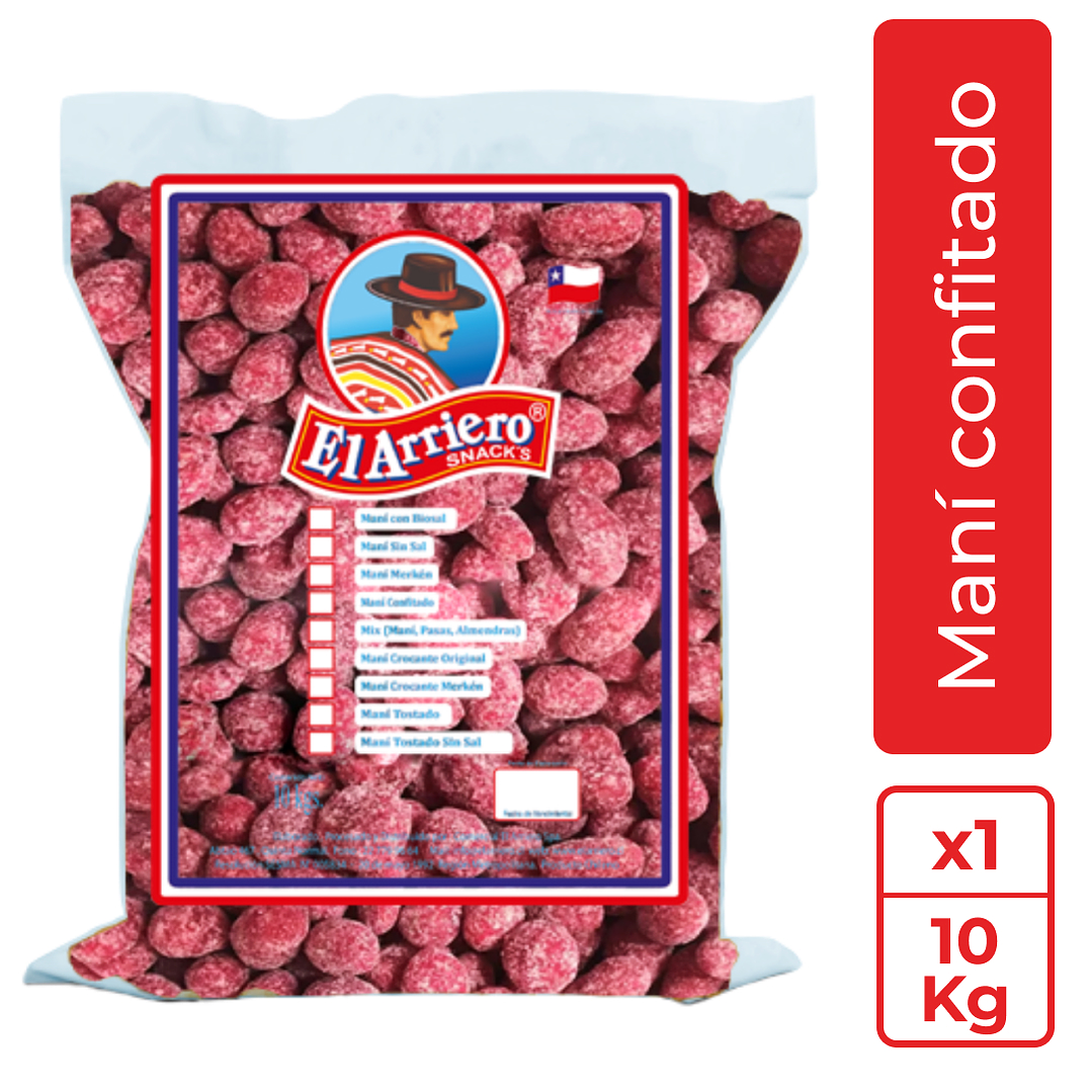 10 kilos de Maní Confitado El Arriero 1