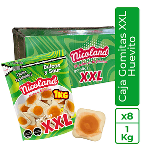 Gomitas XXL Huevito - Caja 8 unidades