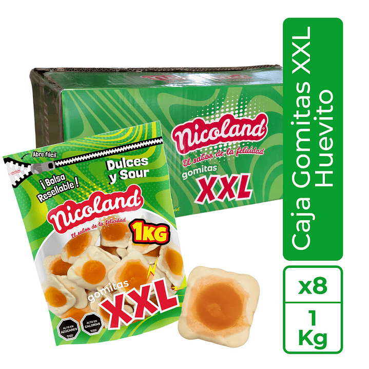 Gomitas XXL Huevito - Caja 8 unidades 1