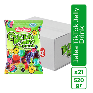 Caja 21 bolsas de jaleas Tik Tok Jelly Drink