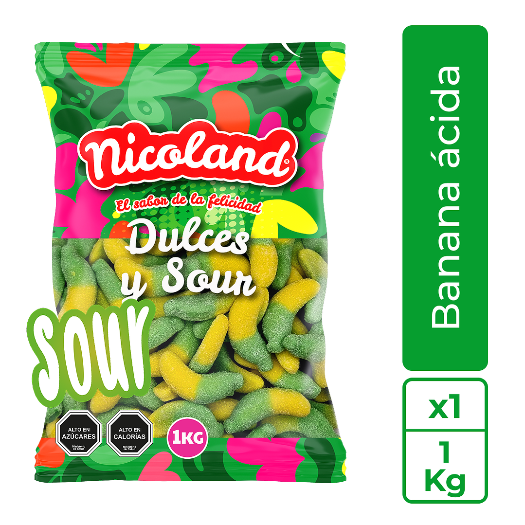 Gomita Banana Bicolor 1 kg 1