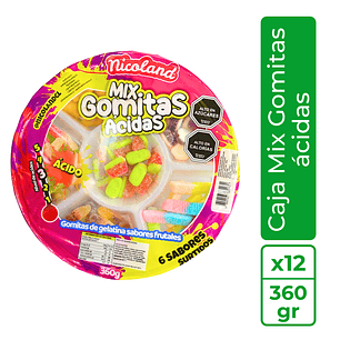 Caja Mix Gomitas ácidas