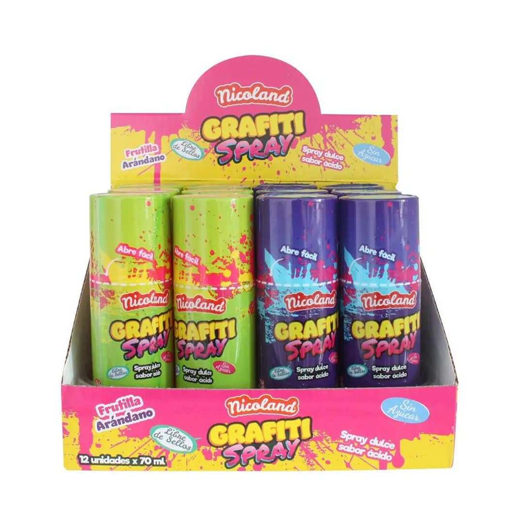 Caja de 8 display de Grafiti Spray  3