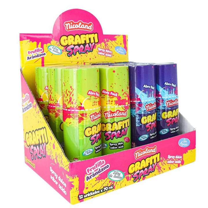 Caja de 8 display de Grafiti Spray  4