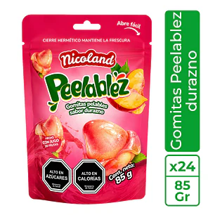  Gomitas Peelablez Sabor Durazno 