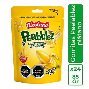  Gomitas Peelablez Sabor Plátano