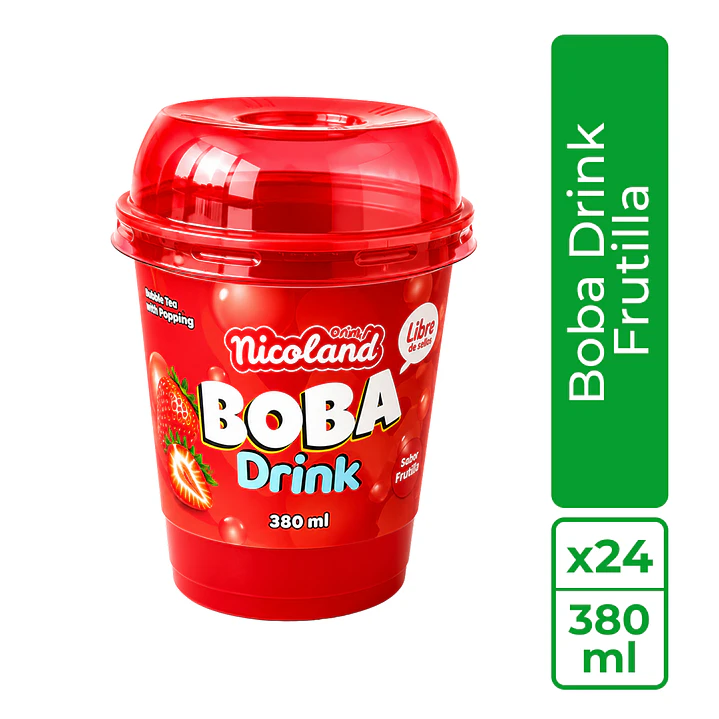 Nicoland Boba Drink Frutilla 1