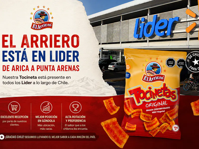El Arriero consolida su presencia en supermercados Lider de todo Chile