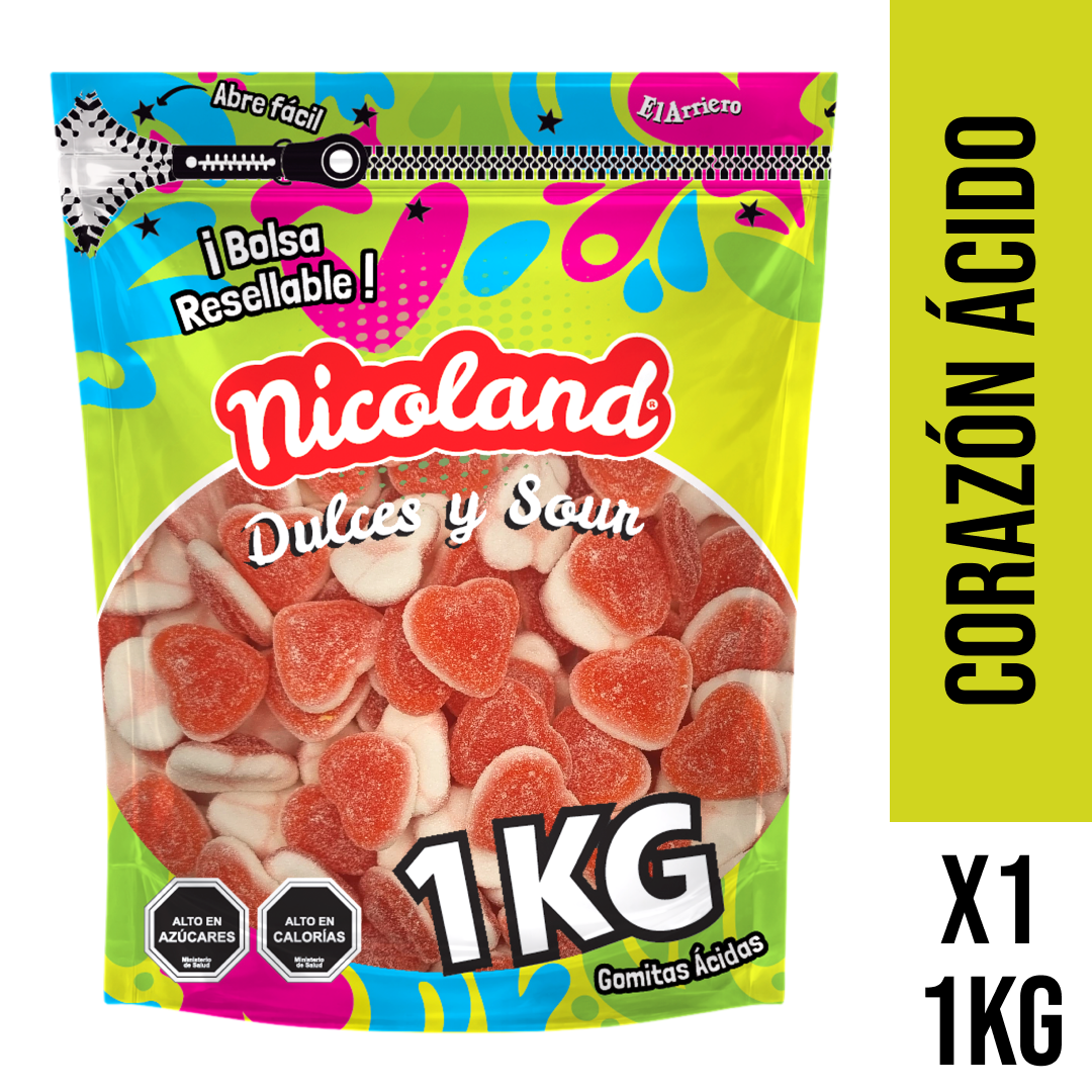 Gomita Corazón Ácido 1 kg