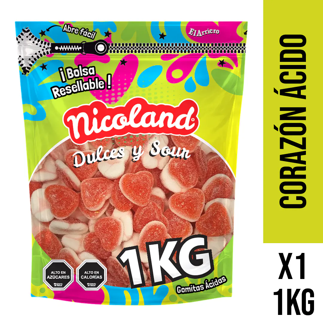 Gomita Corazón Ácido 1 kg 1