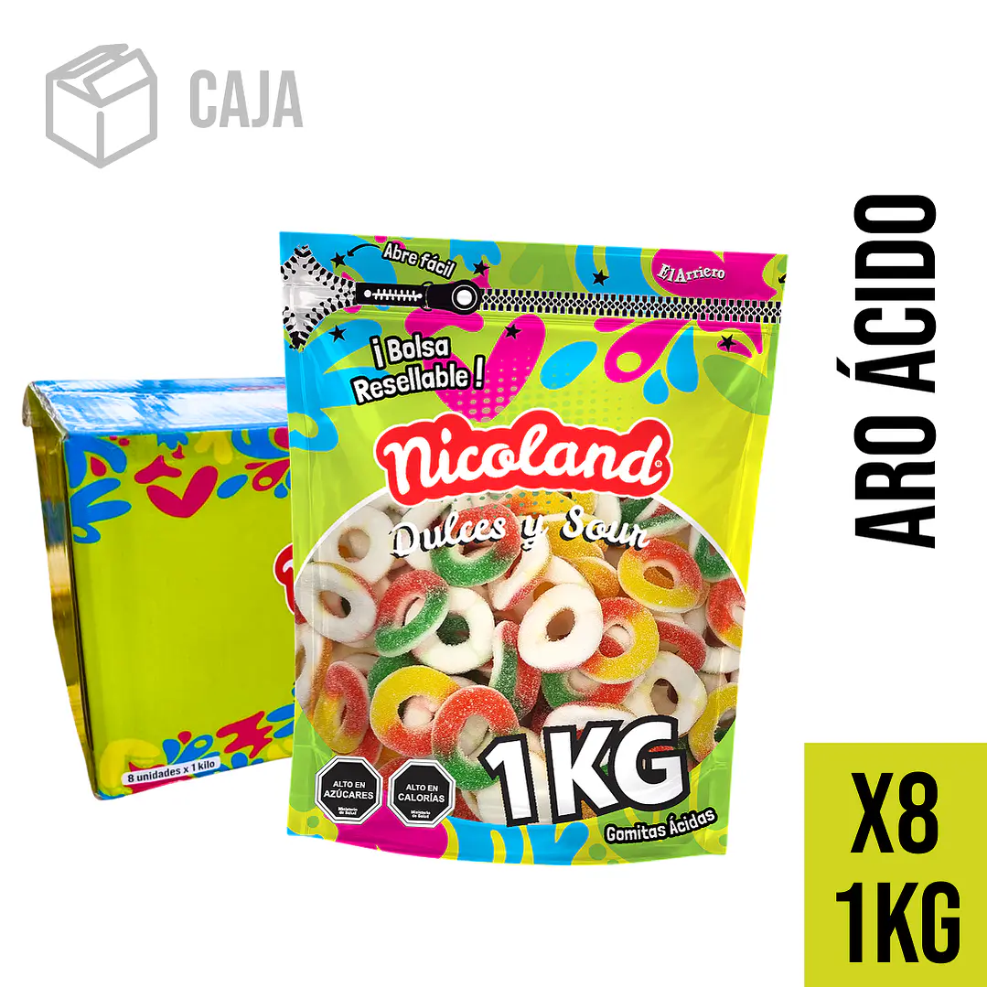 Caja gomita Aro Ácido 1