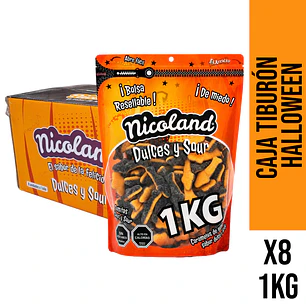Caja tiburón halloween 8 Bolsas de 1 KG