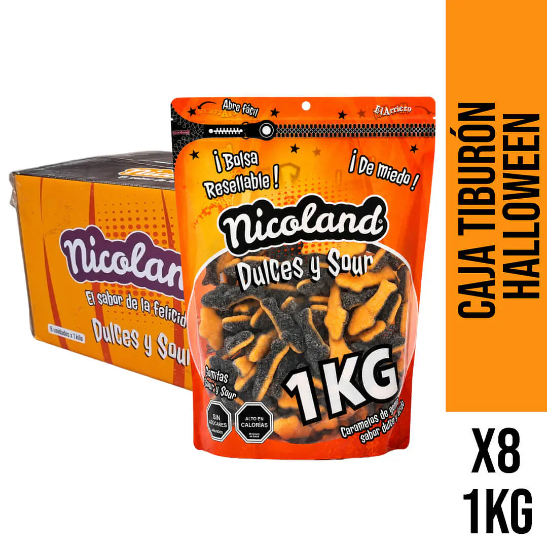 Caja tiburón halloween 8 Bolsas de 1 KG 1