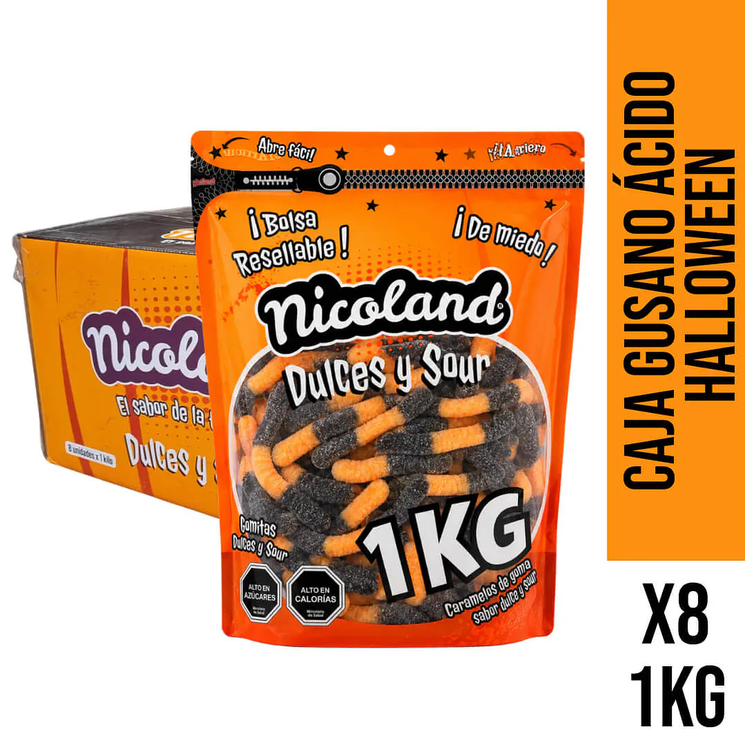 Caja Gusano Ácido Halloween 1