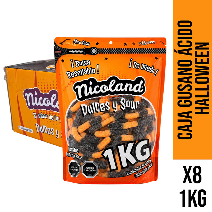 Caja Gusano Ácido Halloween 1
